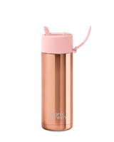 20oz Ceramic Reusable Bottle - Rose Gold Chrome
