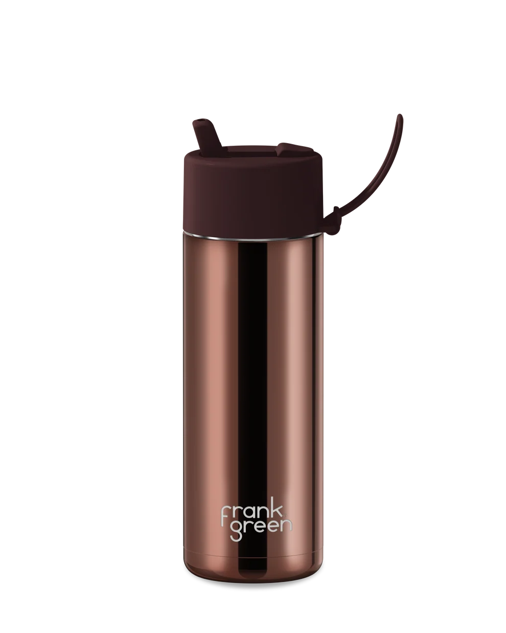 595ml Chrome Ceramic Reusable Bottle - Chocolate