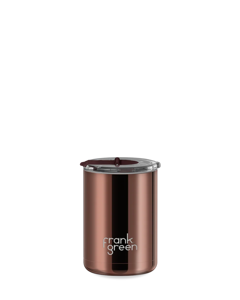 12oz Chrome Cup with Screw-in Hinge Lid - Chocolate