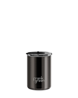12oz Chrome Cup with Screw-in Hinge Lid - Shadow / Midnight