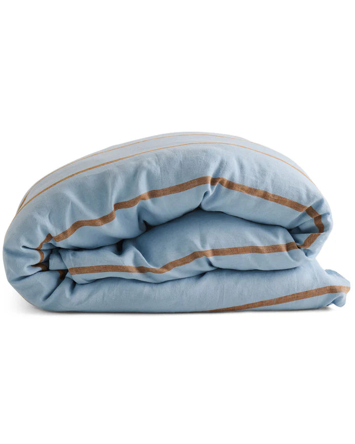 Como Stripe Linen Quilt Cover