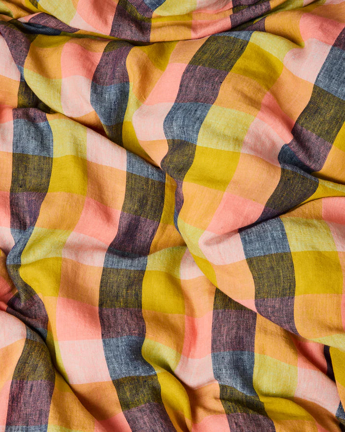 Florida Tartan Linen Pillowcases