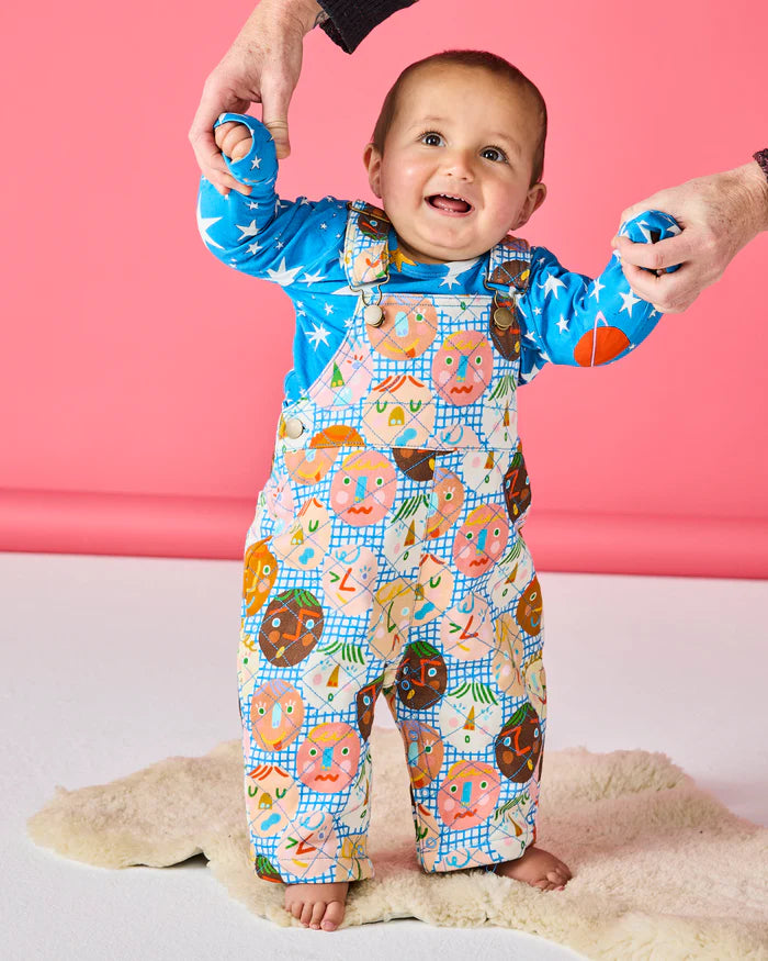 Cheer Up Baby Organic Cotton Quilted Fleece Overalls
