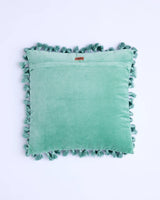 Pistachio Velvet Tassel Cushion