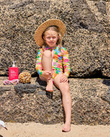 Follow The Sun Yellow Long Sleeve Bathers