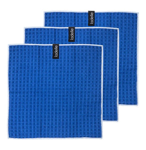 Mega Waffle Microfibre 3pk Dishcloth - Blue