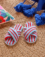 Hamilton Stripe Sherpa Adult Slippers