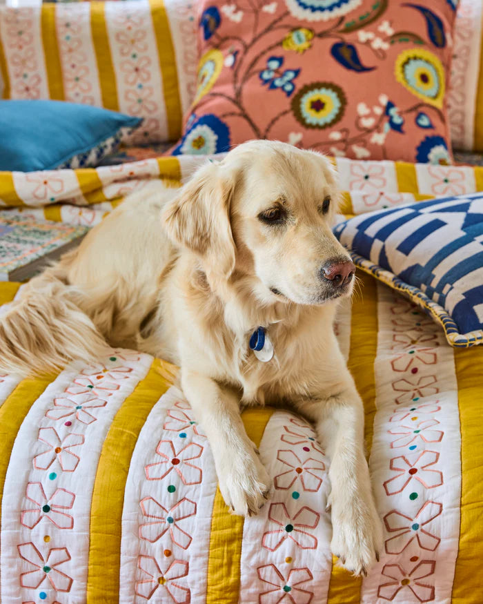 Kip & Co x Anna Spiro Daisy Chain Organic Cotton Quilted Bedspread