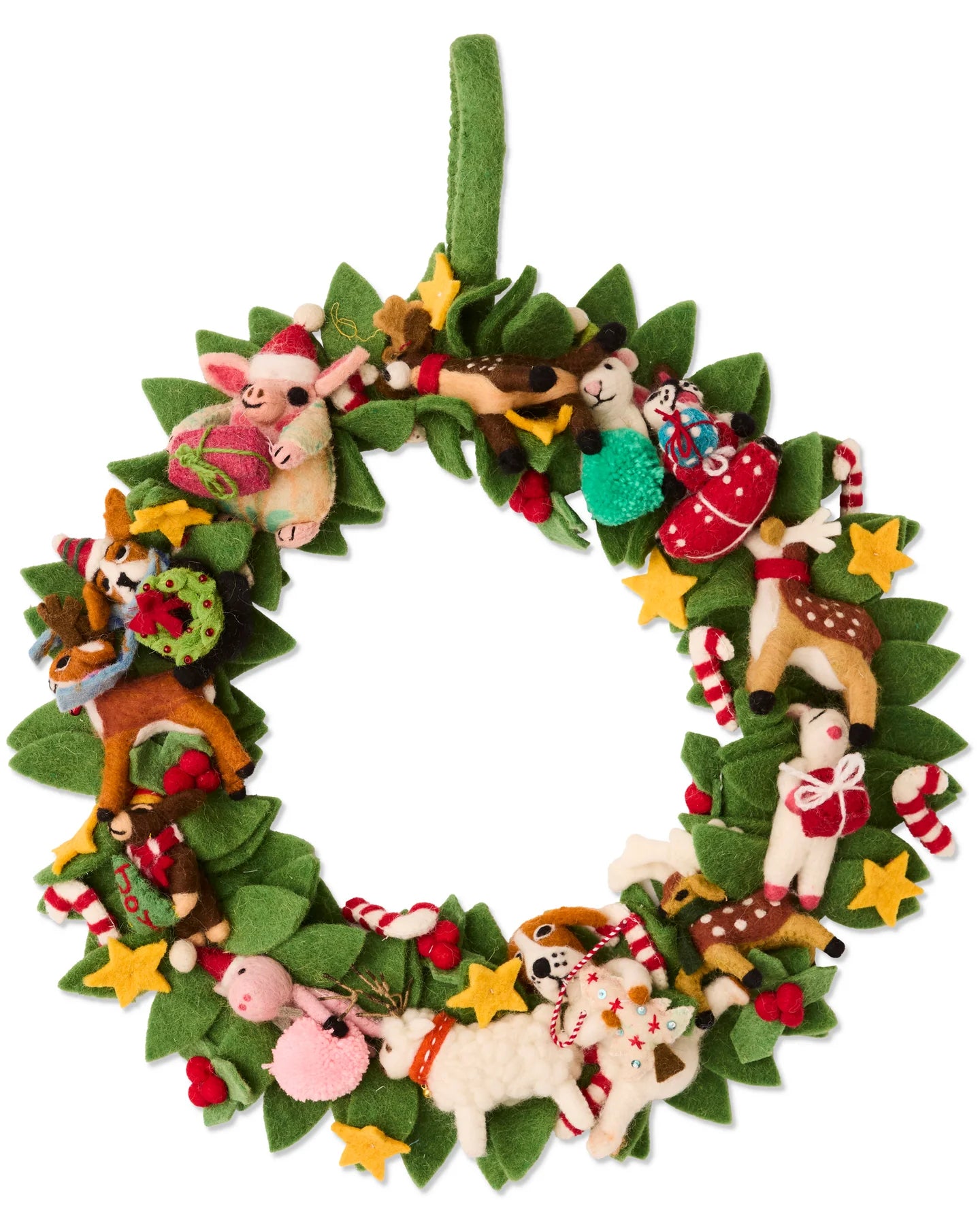 Felted Wool Christmas Wreath