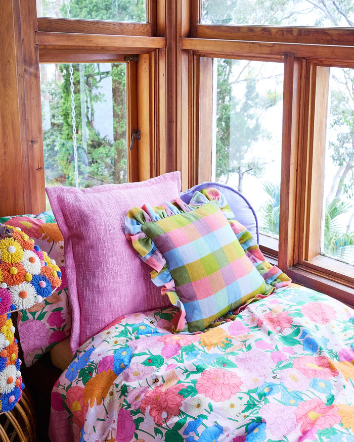 Sunset Delight Woven Cushion