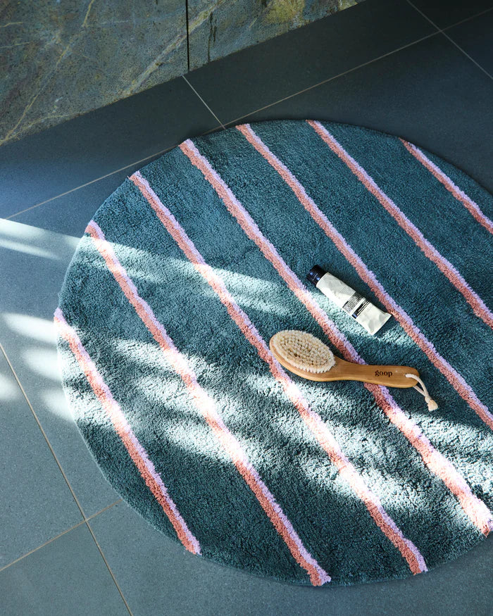 Wakame Crush Stripe Round Bath Mat