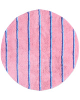 Blushing Stripe Round Bath Mat