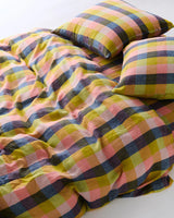 Florida Tartan Linen Quilt Cover