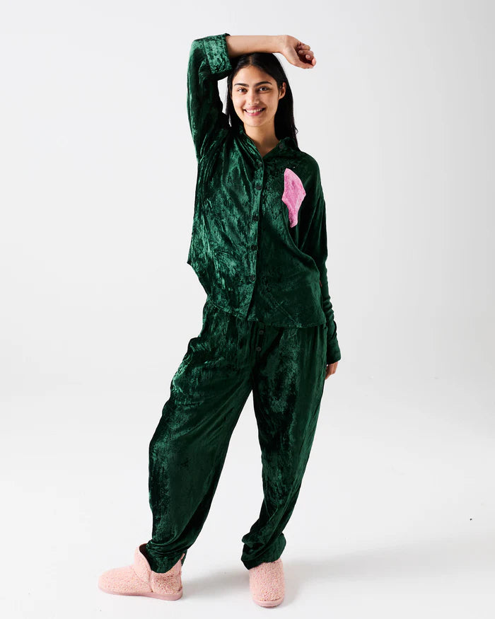 Candy Pine Adult Velvet Pyjama Set