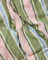 Cactus Stripe Linen Fitted Sheet