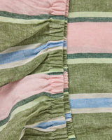 Cactus Stripe Linen Fitted Sheet