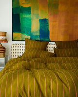 Tapenade Delight Linen Quilt Cover Queen
