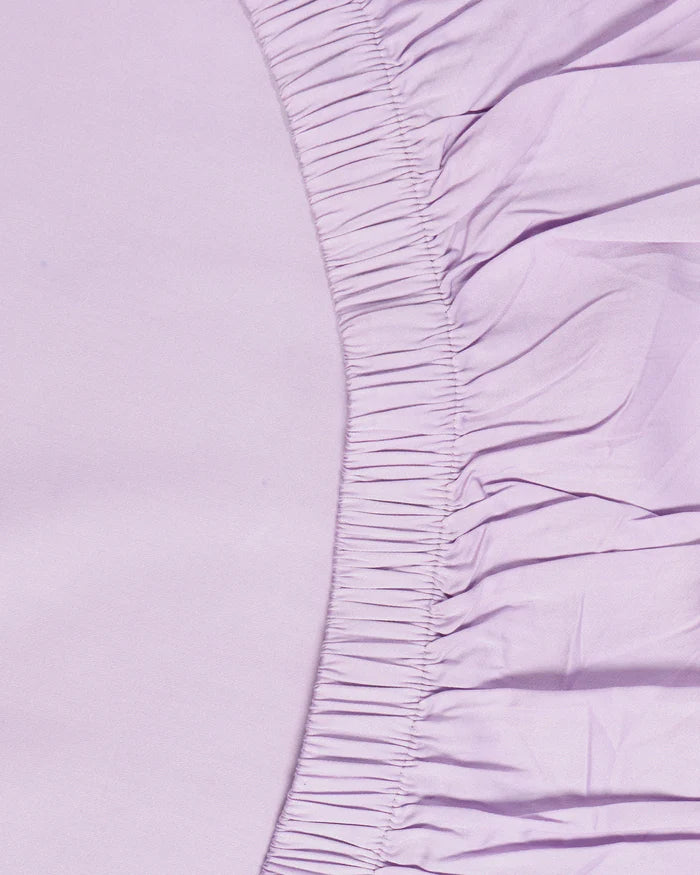 Glow In Lavender Bamboo Cotton Fitted Sheet
