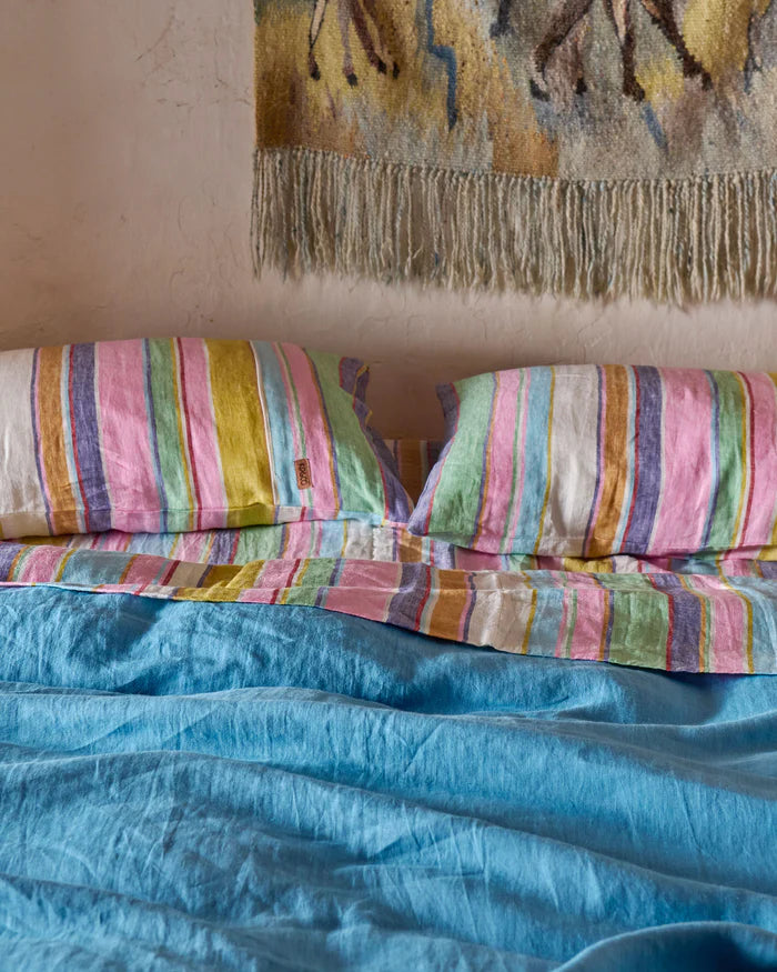 Tangier Days Linen Fitted Sheet