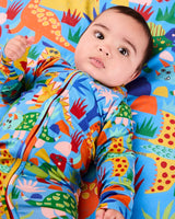 Dinosaur Roar Organic Long Sleeve Zip Romper
