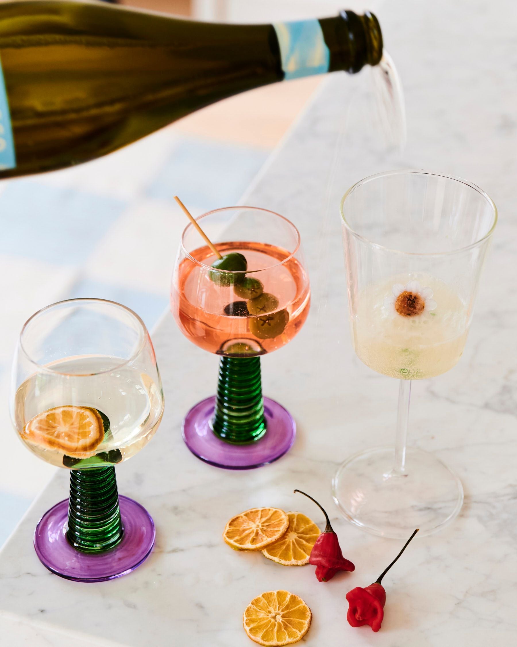 Garden Party Stalk Wine Glass 2P