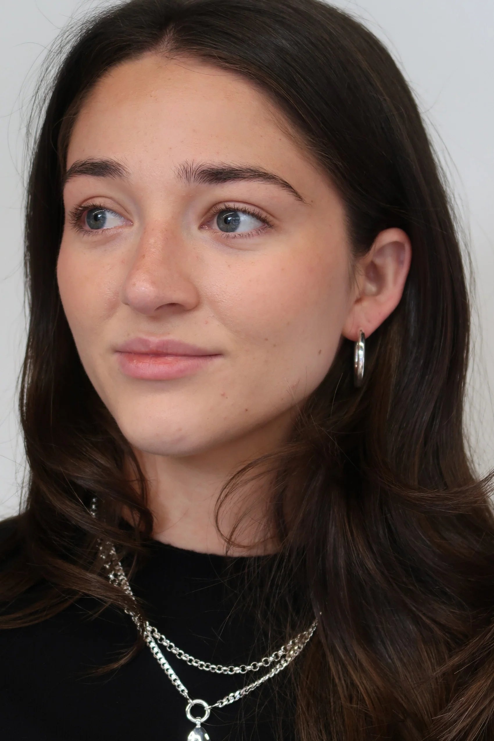 Kendall Hoop Silver - Large