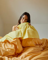 Lemon Bamboo Cotton Flat Sheet