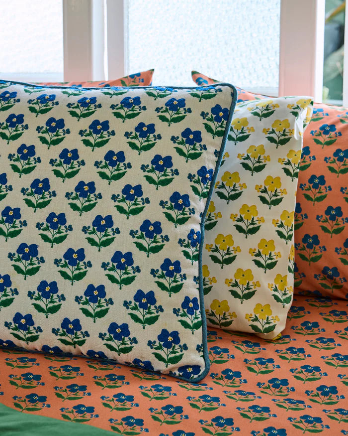 Kip & Co x Anna Spiro Indian Summer White Embroidered Cushion