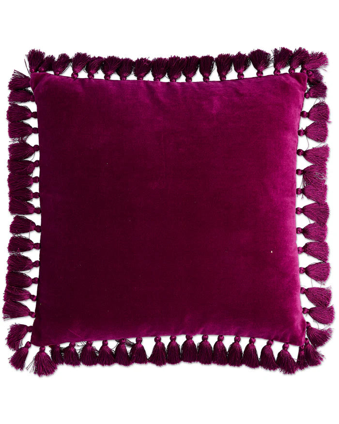 Anemone Velvet Tassel Cushion
