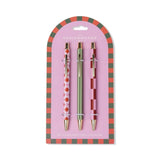Pens Diamond, Stripe, Check 3pk