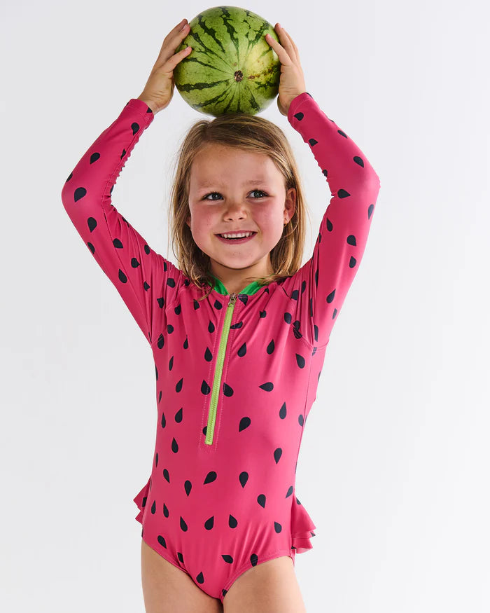 Melon Long Sleeve Bathers