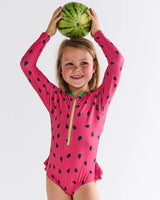 Melon Long Sleeve Bathers