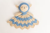 Snuggle Sheep Cotton Knit Baby Comforter - Blue