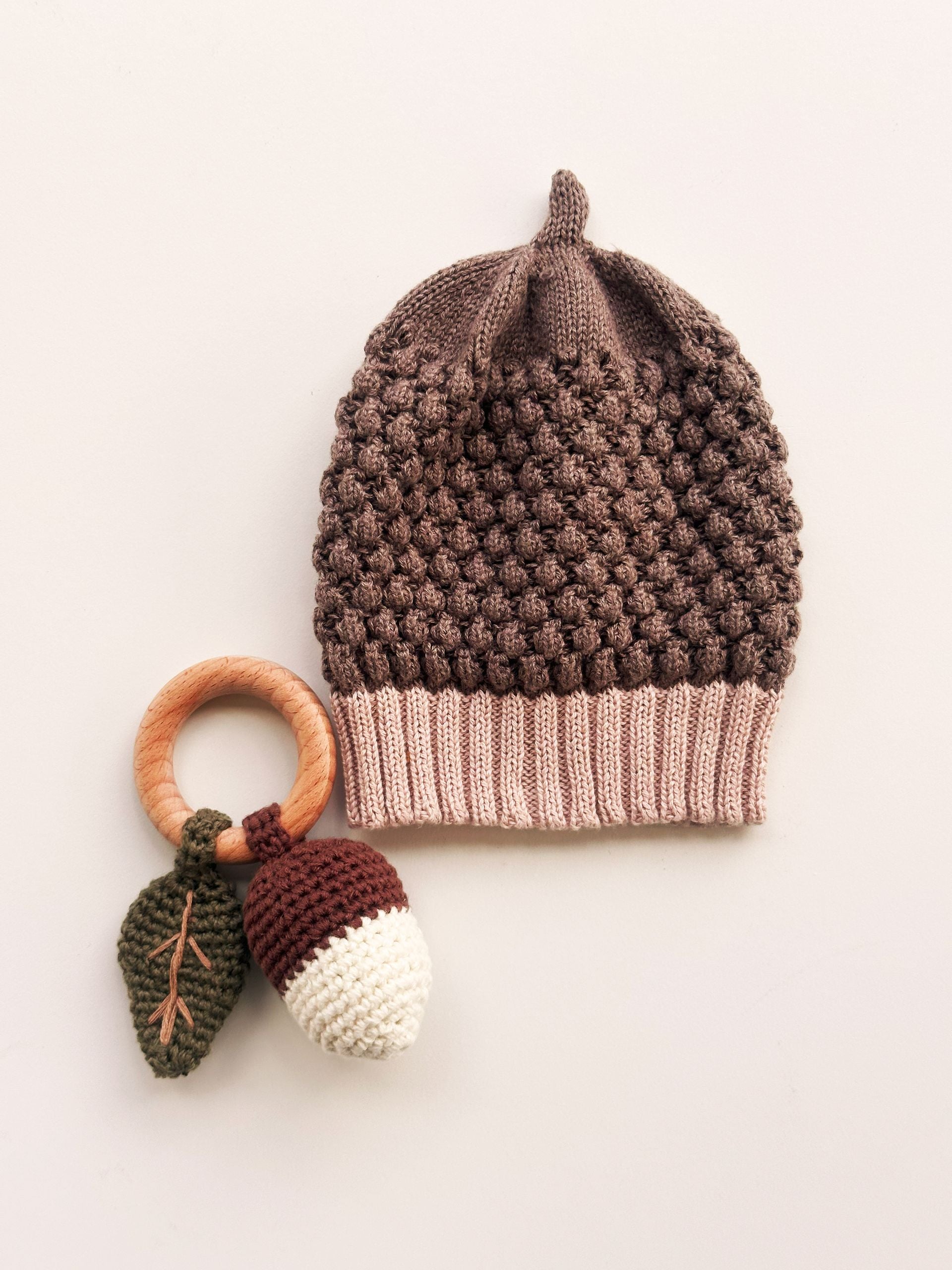Acornie Knit Baby Hat