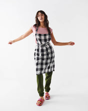 Load image into Gallery viewer, Black and White Gingham Apron

