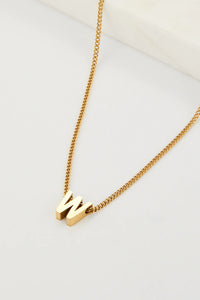 Letter Necklace Gold