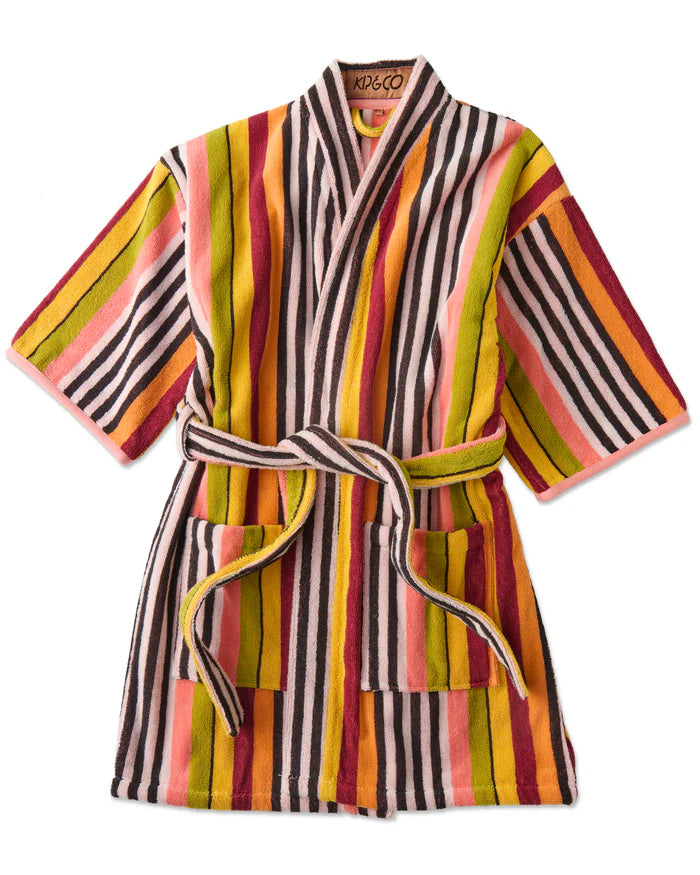 Casablanca Stripe Terry Mini Robe