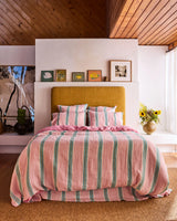 Tickled Pink Stripe Linen Pillowcases