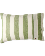 Load image into Gallery viewer, Moss Stripe Linen Pillowcases
