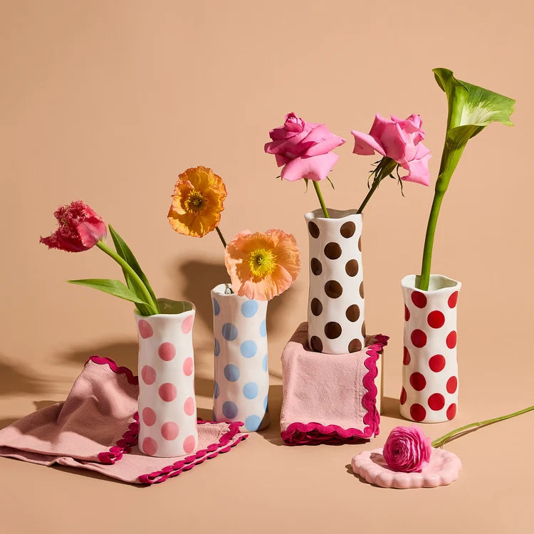 Small Ceramic Vase Brown Spot