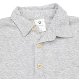 Cotton Modal Long Sleeve Polo Grey Marle