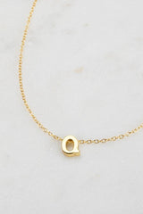 Letter Necklace Gold