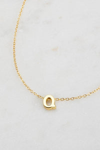 Letter Necklace Gold