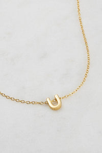 Letter Necklace Gold