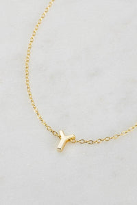 Letter Necklace Gold