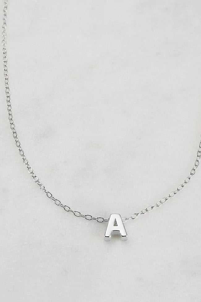 Letter Necklace Silver
