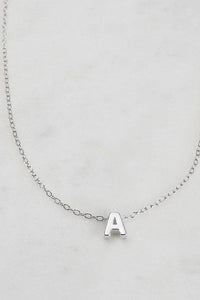 Letter Necklace Silver