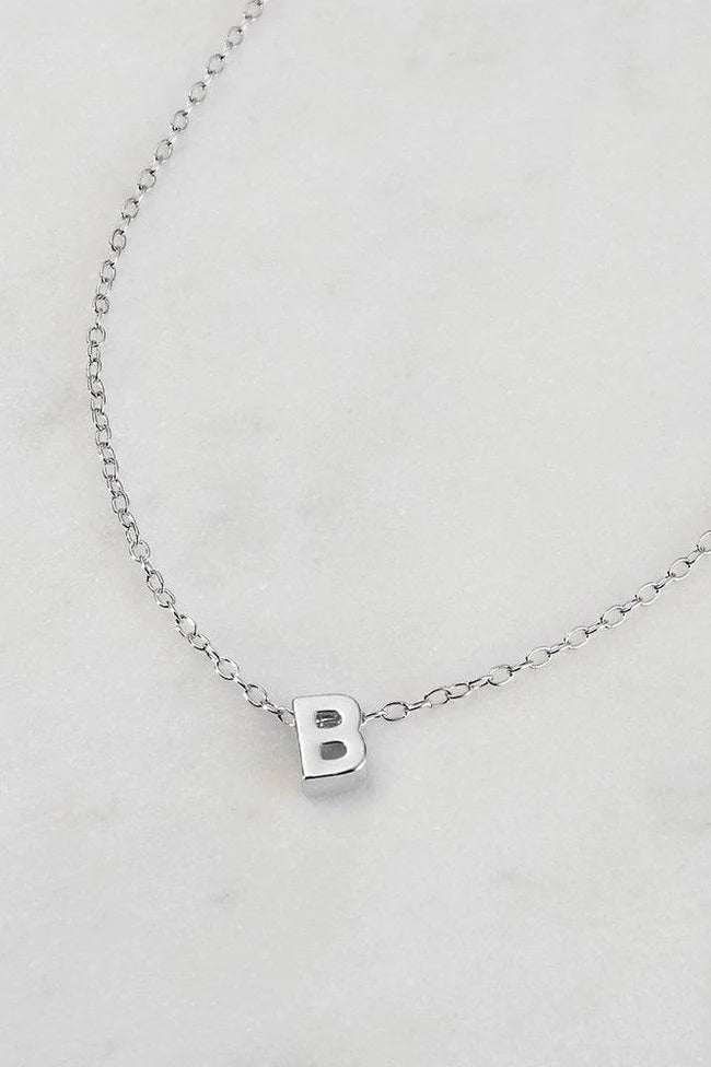 Letter Necklace Silver
