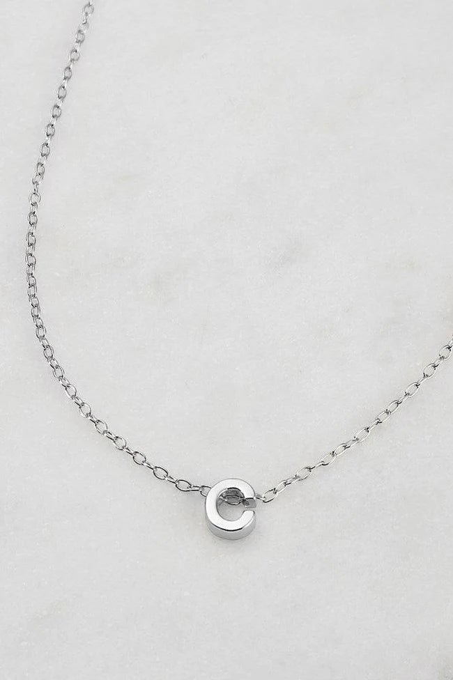 Letter Necklace Silver