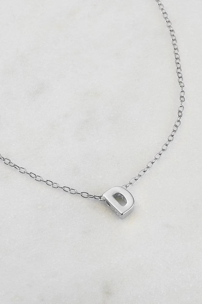 Letter Necklace Silver